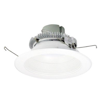 Nora Lighting NLCBC2-65235MPW/10EM 6 Inch Cobalt Click LED Retrofit, Baffle, 1000lm / 12W, 3500K, Matte Powder White Baffle / Matte Powder White Flange, Pre-Wired for Emergency