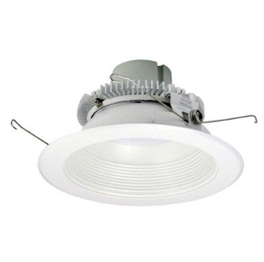Nora Lighting NLCBC2-65235WW/10EM 6 Inch Cobalt Click LED Retrofit, Baffle, 1000lm / 12W, 3500K, White Baffle / White Flange, Pre-Wired for Emergency