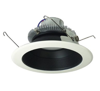 Nora Lighting NLCBC2-65240BW/ALE4 6 Inch Cobalt Click LED Retrofit, Baffle, 750lm / 10W, 4000K, Black Baffle / White Flange, 120V-277V input; Triac / ELV / 0-10V dimming