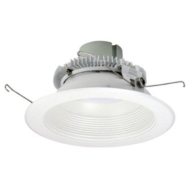 Nora Lighting NLCBC2-65240WW/ALE4 6 Inch Cobalt Click LED Retrofit, Baffle, 750lm / 10W, 4000K, White Baffle / White Flange, 120V-277V input; Triac / ELV / 0-10V dimming