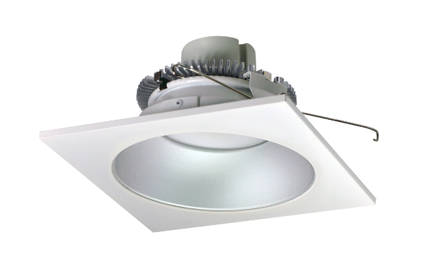 Nora Lighting NLCBC2-65327HZW/10 6" Cobalt Click LED Retrofit, Square Reflector with Round Aperture, 1000lm / 12W, 2700K, Haze Reflector / White Flange
