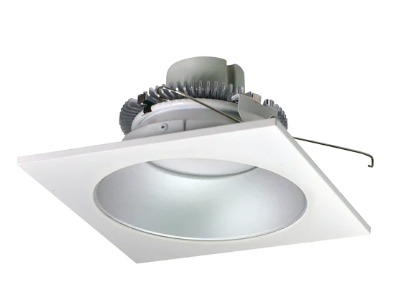 Nora Lighting NLCBC2-65327HZW/A 6" Cobalt Click LED Retrofit, Square Reflector with Round Aperture, 750lm / 10W, 2700K, Haze Reflector / White Flange
