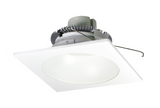 Nora Lighting NLCBC2-65327MPW/A 6" Cobalt Click LED Retrofit, Square Reflector with Round Aperture, 750lm / 10W, 2700K, Matte Powder White Reflector / Matte Powder White Flange