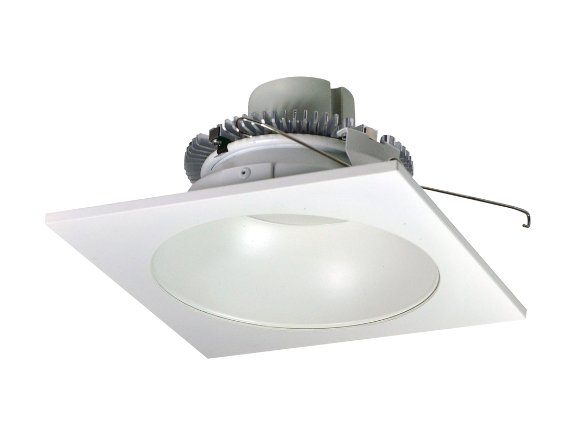 Nora Lighting NLCBC2-653CDWW/A 6" Cobalt Click LED Retrofit, Square Reflector with Round Aperture, 750lm / 10W, Comfort Dim, White Reflector / White Flange