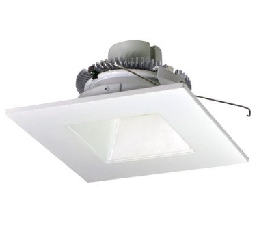 Nora Lighting NLCBC2-65627WW/10 6 Inch Cobalt Click LED Retrofit, Square Reflector, 1000lm / 12W, 2700K, White Reflector / White Flange