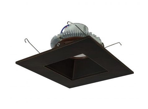 Nora Lighting NLCBC2-65630BZBZ/10LE4 6 Inch Cobalt Click LED Retrofit, Square Reflector, 1000lm / 12W, 3000K, Bronze Reflector / Bronze Flange, 120V-277V input; Triac / ELV / 0-10V dimming