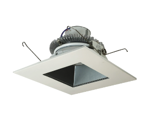 Nora Lighting NLCBC2-65630PW/A 6" Cobalt Click LED Retrofit, Square Reflector, 750lm / 10W, 3000K, Pewter Reflector / White Flange