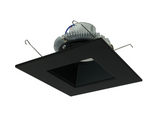 Nora Lighting NLCBC2-65635BB/10 6" Cobalt Click LED Retrofit, Square Reflector, 1000lm / 12W, 3500K, Black Reflector / Black Flange