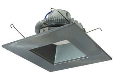 Nora Lighting NLCBC2-65635NN/10 6" Cobalt Click LED Retrofit, Square Reflector, 1000lm / 12W, 3500K Color Temperature, Natural Metal Reflector / Natural Metal Flange Finish