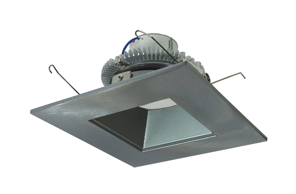 Nora Lighting NLCBC2-65640NN/A 6" Cobalt Click LED Retrofit, Square Reflector, 750lm / 10W, 4000K, Natural Metal Reflector / Natural Metal Flange