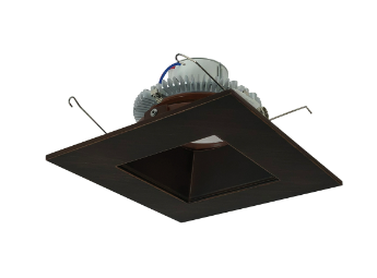 Nora Lighting NLCBC2-656CDBZBZ/A 6" Cobalt Click LED Retrofit, Square Reflector, 750lm / 10W, Comfort Dim, Bronze Reflector / Bronze Flange