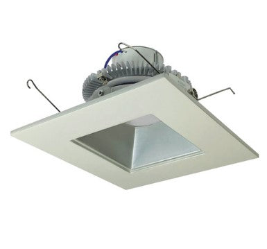 Nora Lighting NLCBC2-656CDHZW/A 6 Inch Cobalt Click LED Retrofit, Square Reflector, 750lm / 10W, Comfort Dim, Haze Reflector / White Flange