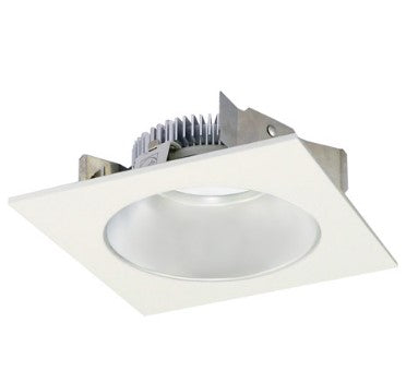 Nora Lighting NLCBS-4531227HZW 4 Inch Cobalt Shallow High Lumen LED Trim, Square/Round Reflector, 1200lm, 2700K, Haze/White