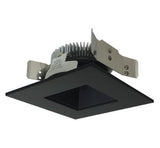 Nora Lighting NLCBS-4561227BB 4 Inch Cobalt Shallow High Lumen LED Trim, Square/Square Regress, 1200lm, 2700K, Black