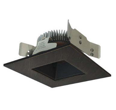 Nora Lighting NLCBS-4561227BZ 4 Inch Cobalt Shallow High Lumen LED Trim, Square/Square Regress, 1200lm, 2700K, Bronze