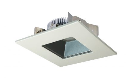 Nora Lighting NLCBS-4568535PW 4" Cobalt Shallow Square Reflector With Square Aperture, 850lm, 3500K Color Temperature, Pewter White Finish