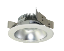 Nora Lighting NLCBS-4W511240DMPW 4" Cobalt Shallow High Lumen LED Trim, Round Reflector, lumens 1200lm, Color temperature 4000K, Diffused/Matte Powder White