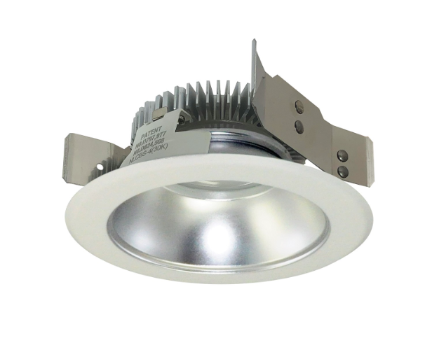 Nora Lighting NLCBS-4W518540DMPW 4" Cobalt Shallow High Lumen LED Trim, Round Reflector, lumens 850lm, Color temperature 4000K, Diffused/Matte Powder White