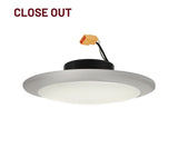 Nora Lighting NLOP-R650927W 6" Opal Surface or Recessed Mounted 1050lm White Finish 2700K