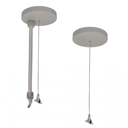 Nora Lighting NLUD-PCCA 8-ft NLUD Pendant Power & Aircraft Mounting Kit, Aluminum Finish
