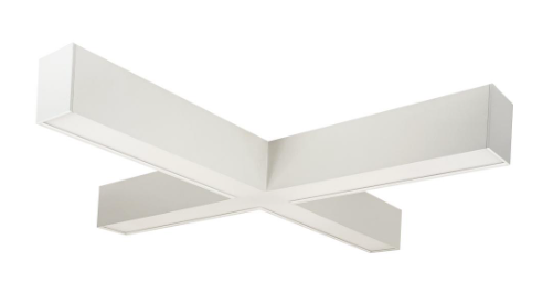 Nora Lighting NLUD-X334W "X" Shaped L-Line LED Indirect/Direct Luminaire, Selectable CCT, 6028lm, White finish