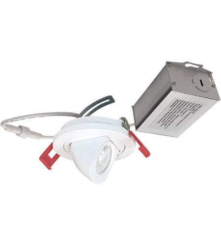 Nora Lighting NM2-2R2705030MPW 2 Inches M2 Round LED Adjustable Elbow, 500lm / 7W, 3000K, 120V, Matte Powder White