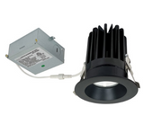 Nora Lighting NM4-RDC30BB 4" M4 Round LED Recessed Downlight, 1100lm / 15W, 3000K Color Temperature, Matte Black Finish