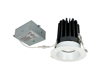Nora Lighting NM4-RDC27MPW 4" M4 Round LED Recessed Downlight, 1100lm / 15W, 2700K Color Temperature, Matte Powder White Finish