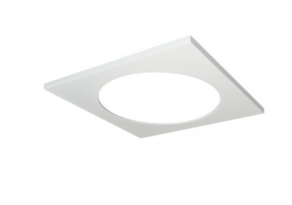 Nora Lighting NM4-SETMPW 4" M4 Round LED Recessed Elbow Square Trim, Matte Powder White Finish