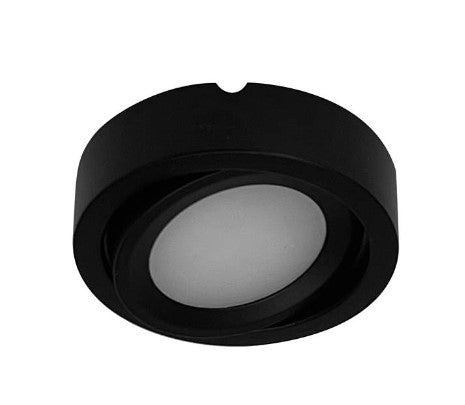Nora Lighting NMP-A27B 12V Josh Adjustable LED Puck Light, Lumens 300lm, Color Temperature 2700K, Black Finish