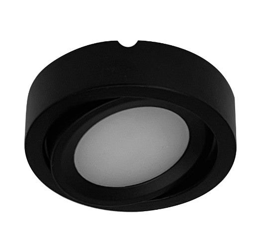 Nora Lighting NMP-A30B 12V Josh Adjustable LED Puck Light, Lumens 300lm, Color Temperature 3000K, Black Finish