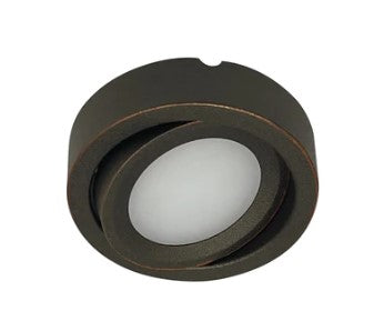 Nora Lighting NMP-A35BZ 12V Josh Adjustable LED Puck Light, Lumens 300lm, Color Temperature 3500K, Bronze Finish