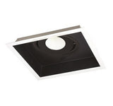 Nora Lighting NMRT-11445SS One Head 4" LED Recessed Trim Flanged Gimbal MLS Comfort Dim Silver Silver Finish