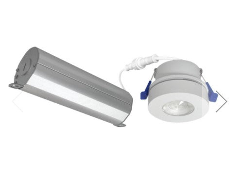 Nora Lighting NMW-230MPW 2 Inch M-Wave Canless Adjustable LED Downlight Lumens 750lm, Watt 9W , Color Temperature 3000K Matte Powder White Finish