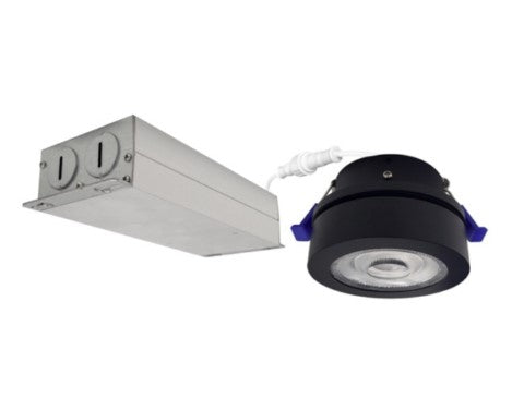 Nora Lighting NMW-427B 4 Inch M-Wave Canless Adjustable LED Downlight Lumens 1250lm, Watt 14W , Color Temperature 2700K Matte Black Finish