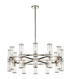 Alora Lighting CH309024PNCG Revolve 24 Light 32 inch Chandelier Ceiling Light Nickel Finish