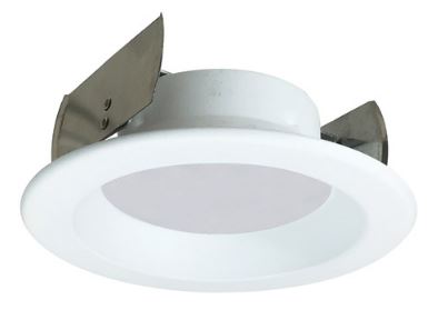Nora Lighting NOXAC-43150WW LED 4 Inch AC Onyx Retrofit Round Reflector Recessed Light 5000K White Finish