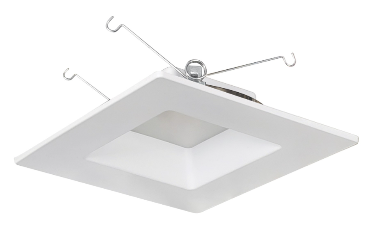 Nora Lighting NOXAC-63627WW/HL 6" AC Onyx Square Retrofit Reflector, Color Temperature 2700K, White Finish