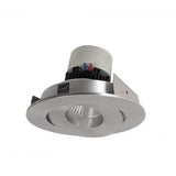 Nora Lighting NPR-4RG40XNN 12W 4 Inch Pearl LED Round Adjustable Gimbal Retrofit 1000lm 4000K 120V Triac/ELV Dimming Natural Metal Finish