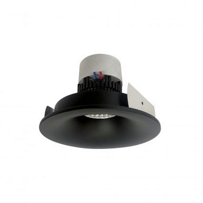Nora Lighting NPR-4RNB35XBB 12W 4 Inch Pearl LED Round Bullnose Retrofit 1000lm 3500K 120V Triac/ELV Dimming Black Finish