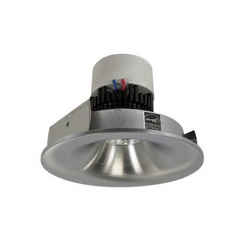 Nora Lighting NPR-4RNB30XNN 12W 4 Inch Pearl LED Round Bullnose Retrofit 1000lm 3000K 120V Triac/ELV Dimming Natural Metal Finish