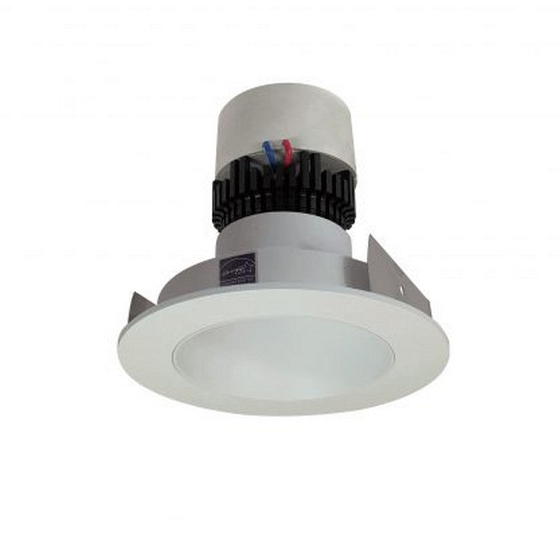 Nora Lighting NPR-4RNDCCDXWW 12W 4 Inch Pearl LED Round Retrofit Reflector with Round Aperture 800lm Comfort Dim 120V Triac /ELV Dimming White Reflector / White Flange Finish