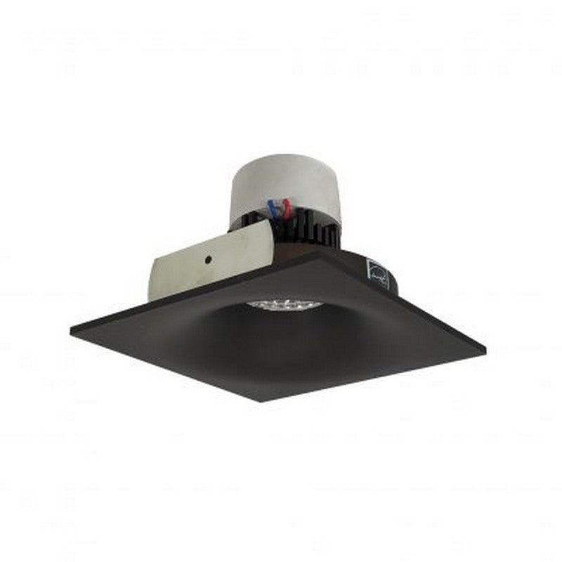 Nora Lighting NPR-4SNBCDXBZ 12W 4 Inch Pearl LED Square Bullnose Retrofit 800lm Comfort Dim 120V Triac /ELV Dimming Bronze Finish