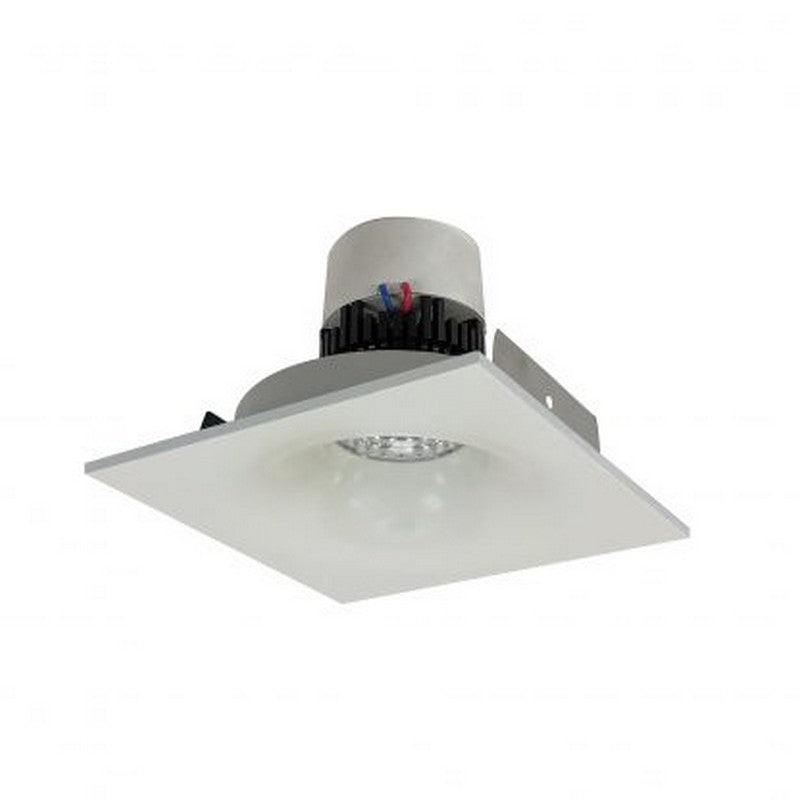 Nora Lighting NPR-4SNB40XWW 12W 4 Inch Pearl LED Square Bullnose Retrofit 1000lm 4000K 120V Triac /ELV Dimming White Finish