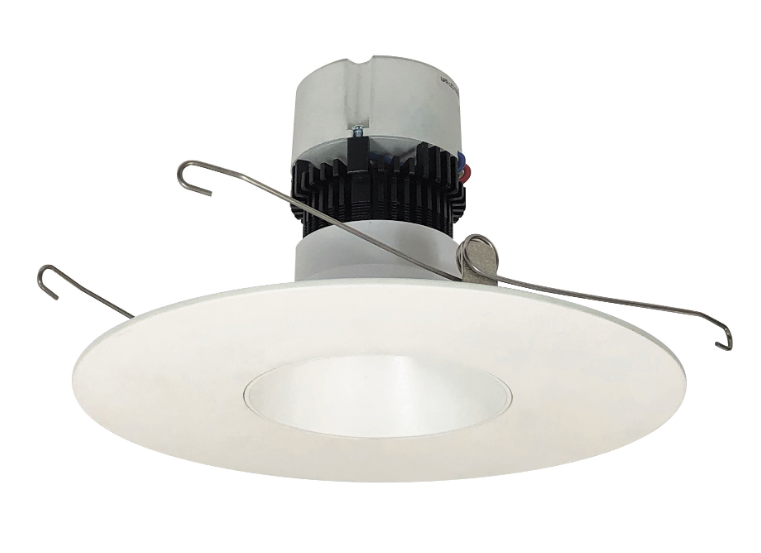 Nora Lighting NPR-56RNDC35XWW 5"/6" Pearl LED Round Retrofit Reflector, Lumens 1200lm / 12W, Color Temperature 3500K, White Reflector / White Flange