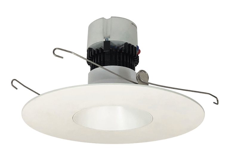 Nora Lighting NPR-56RNDC40XWW 5"/6" Pearl LED Round Retrofit Reflector, Lumens 1200lm / 12W, Color Temperature 4000K, White Reflector / White Flange