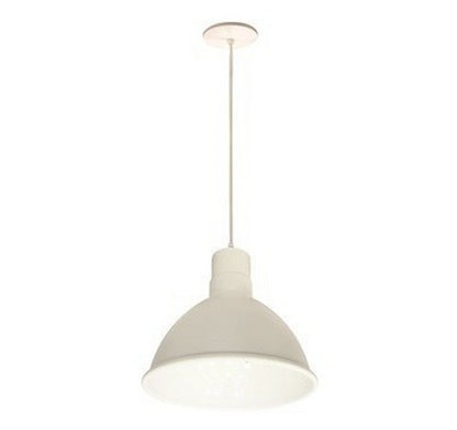 NORA Lighting NRLM-10C3035BWLE4 10" LED RLM Shade with 96" Pendant Cord, 3000 Lumens Black Outer - White Inner Shade Finish 3500K