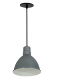 Nora Lighting NRLM-8C1840GMWLE4 8" RLM LED Shade, Lumens 2200lm/30W Color Temperature 4000K, Gun Metal/White, 120V 0-10V/Triac/ELV & 277V 0-10V Dimming