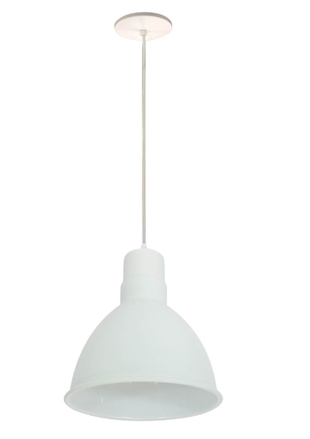 Nora Lighting NRLM-8C1835WWLE4 8" RLM LED Shade, Lumens 2200lm/30W Color Temperature 3500K, White, 120V 0-10V/Triac/ELV & 277V 0-10V Dimming