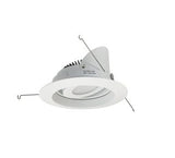 Nora Lighting NRM2-519L2535FMPW 5 Inch Marquise II Round Regressed Adjustable Reflector Trim 80 Degree Flood Lumens 2500Lm, Watt 30W, Color Temperature 3500K Matte Powder White (Not Compatible With NHRM2-525 Housing)